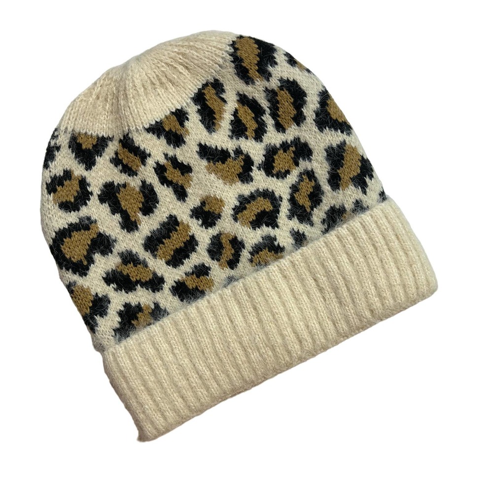 Hat Attack Leopard Beanie‎ New